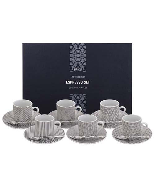 Set 18 pz tazzine caffè Moka Nippon Platinum - Coffee Matic Shop
